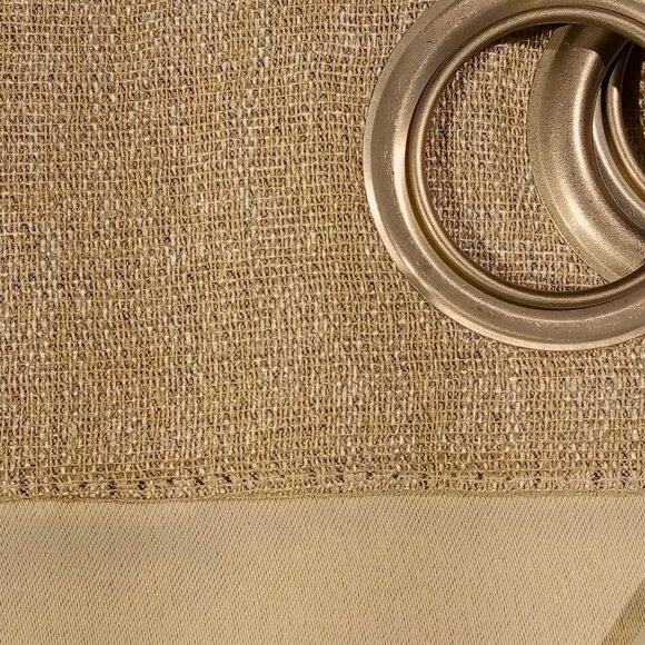 Exclusive Home VESTA  Room Darkening  Grommet Panels  2pc  SAND  52" x 108"  NEW - Picture 13 of 13